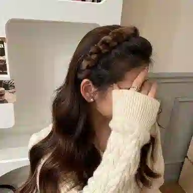 零界 小爪豹纹毛茸茸头箍可爱高颅顶日常洗脸化妆敷面膜头饰 亚克力 发箍 男女同款情侣款