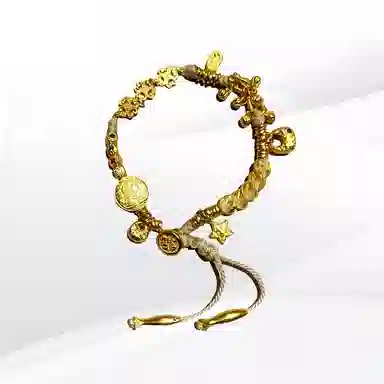 希遇  星辰伴行手链 新中式国潮 福来福往 简约小众设计 通勤百搭 合金 手链 男女同款情侣款