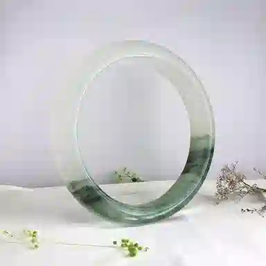 吉瑶 贵妃镯  平安 新中式 国潮古风 清冷优雅 高级感温婉 天山翠 手镯 女款