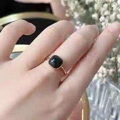 琳琯瑛 新中式国风国潮开口可调节唐塔白玉活口女戒 和田玉 戒指 女款 青玉 妈妈款