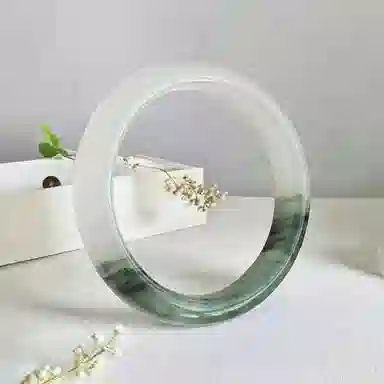 吉瑶 贵妃镯  平安 新中式 国潮古风 清冷优雅 高级感温婉 天山翠 手镯 女款