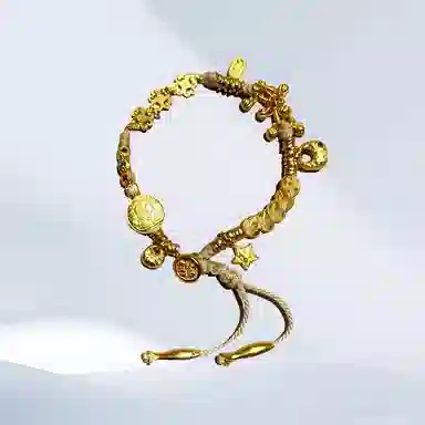 希遇  星辰伴行手链 新中式国潮 福来福往 简约小众设计 通勤百搭 合金 手链 男女同款情侣款