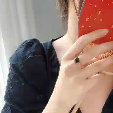琳琯瑛 新中式国风国潮开口可调节唐塔白玉活口女戒 和田玉 戒指 女款 青玉 妈妈款
