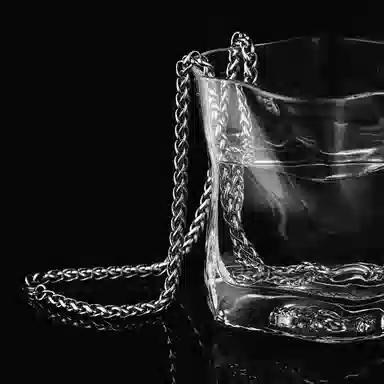 琅风 钛钢男士时尚简约龙骨项链 钛钢 项链 男款