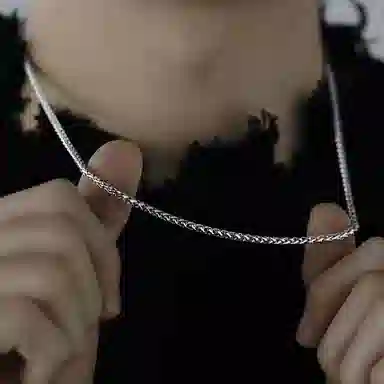 琅风 钛钢男士时尚简约龙骨项链 钛钢 项链 男款