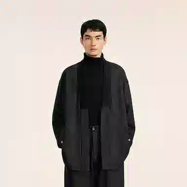 速写 中式设计飘带开襟休闲外套卫衣 男款