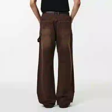 PCLP Brown Vintage Straight Jeans