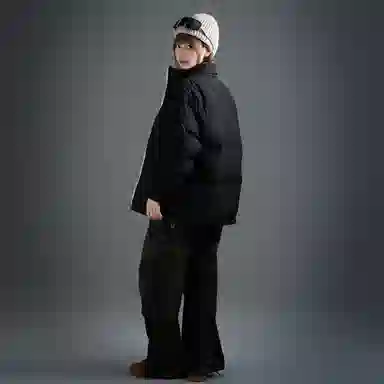 LA'T.WEEKEND Extreme Cold Outdoor 85 White Duck Down Reversible Racing Logo Jacket