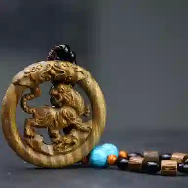 書卓 国潮新中式 精致轻奢高级感 转运 腰缠万贯#好运 绿檀 把件 男女同款情侣款