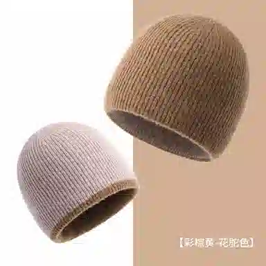 啄木鸟 双面双色保暖防寒 时尚街头潮款简约百搭高级感 羊毛 绒线帽 男女同款情侣款