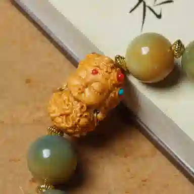 書卓 国潮民风 原创手工度母款单圈优雅气质 高级感设计 炭烧小青柠平安#好运 菩提根 手串 男女同款情侣款