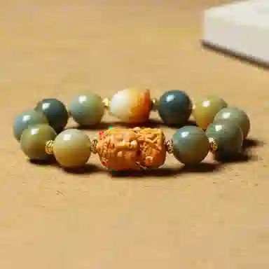 書卓 国潮民风 原创手工度母款单圈优雅气质 高级感设计 炭烧小青柠平安#好运 菩提根 手串 男女同款情侣款