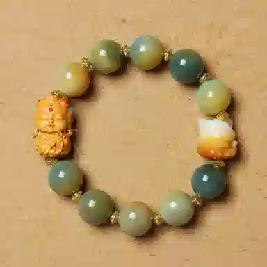 書卓 国潮民风 原创手工度母款单圈优雅气质 高级感设计 炭烧小青柠平安#好运 菩提根 手串 男女同款情侣款