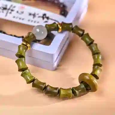 仙友 国风新中式平安喜乐竹节轻奢高级简约佛珠念珠文玩八方来财考试升学上岸#好运 檀木 手串 男女同款情侣款