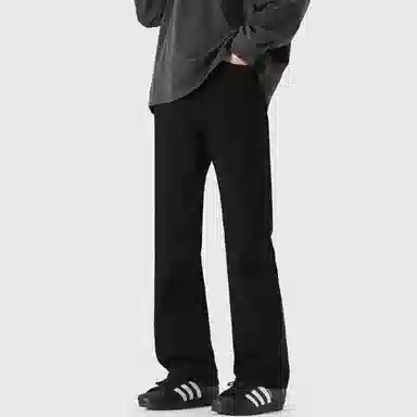 物质公式 美式高街复古做旧基础款水洗宽松百搭透气休闲高腰牛仔裤 男女同款 白色