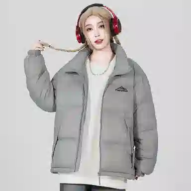 鸭鸭 基础纯色简约立领宽松休闲百搭防风加厚保暖抗寒日常通勤落肩舒适柔软防钻绒透气羽绒服 男女同款