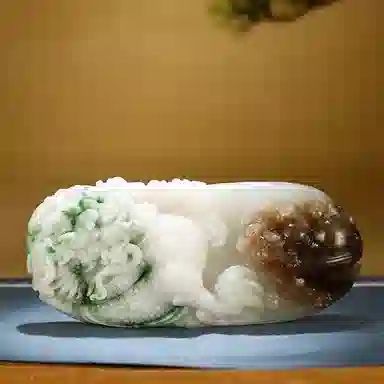 玉说 生肖龙孤品貔貅 冰白酱紫绿白多色款 独山玉 玉石摆件雕件