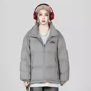 鸭鸭 基础纯色简约立领宽松休闲百搭防风加厚保暖抗寒日常通勤落肩舒适柔软防钻绒透气羽绒服 男女同款