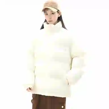 帕丁顿熊 基础简约反光小熊印花纯色宽松休闲面包服防风外套防寒保暖加厚鹅绒羽绒服 男女同款