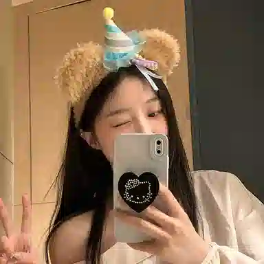 芒果饰品 可爱小熊洗脸 毛绒 发箍 女款