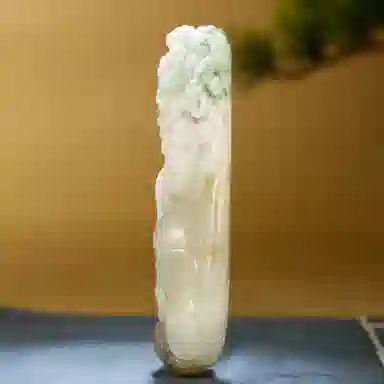 玉说 生肖龙把件 酱紫冰白绿白料龙行天下款 独山玉 玉石摆件雕件