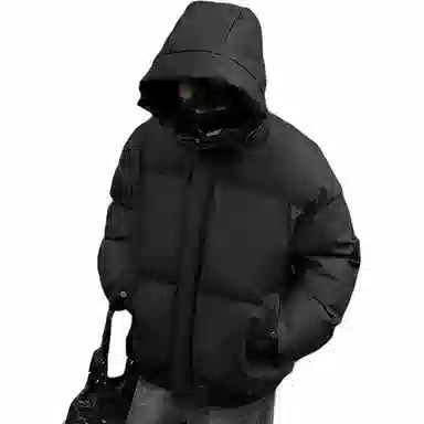 物质公式 美式复古高街云朵泡芙舒适机能图案宽松休闲加厚保暖连帽外套潮牌潮流学院风氛围感设计感面包服棉服 男女同款