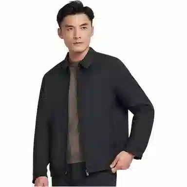 才子 翻领纯色休闲棉服 男款