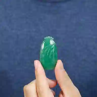 玉说 国潮竹报平安天蓝料牌子 独山玉 吊坠 男女同款情侣款