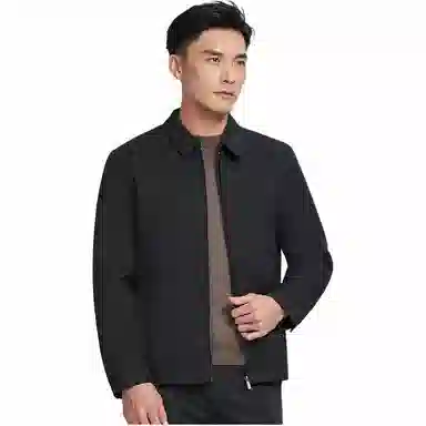 才子 翻领纯色休闲棉服 男款