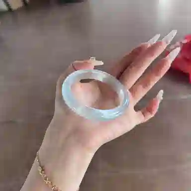 吉瑶 新中式 白月光 一步一响 国潮风古风清冷感 马达加斯加透亮玉镯 小清新 高品质 民族风 温柔精美 中式高级 水晶 手镯 女款