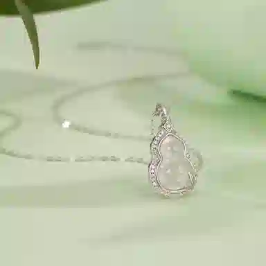 幸囍礼 金枝玉叶福禄开运锁骨链 精致温婉清冷感葫芦 玉髓 项链 男女同款情侣款