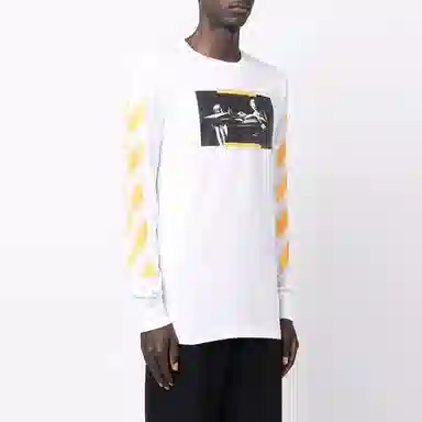 OFF-WHITE FW21 Long Sleeve Tee White