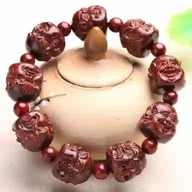 木盛缘 四面佛喜怒哀乐佛头 国风高级 小叶紫檀 手串 男女同款情侣款