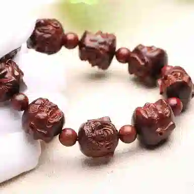 木盛缘 四面佛喜怒哀乐佛头 国风高级 小叶紫檀 手串 男女同款情侣款