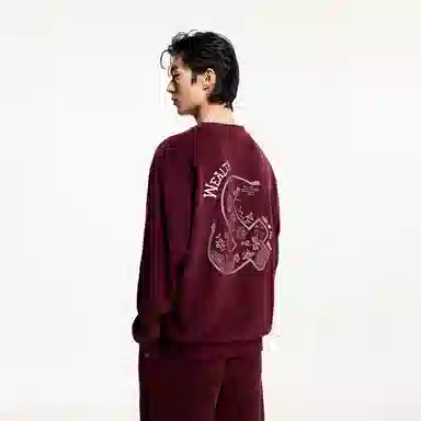 JACK JONES CNY Crewneck Sweatshirt Burgundy
