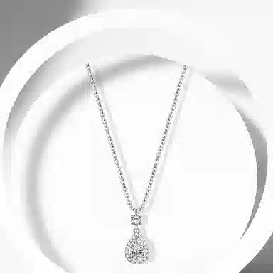 牧言 人鱼之泪 冷淡风气质简约小众设计高级感 光面立体闪耀灵动流苏水滴日常百搭锁骨链 合金 项链 女款