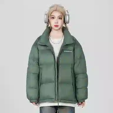 鸭鸭 舒适时尚百搭长袖羽绒服 男女同款 黑色