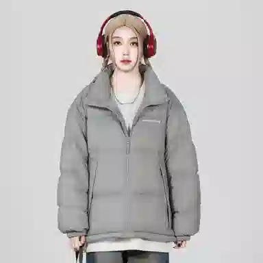 鸭鸭 舒适时尚百搭长袖羽绒服 男女同款 黑色