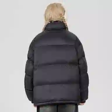 鸭鸭 舒适时尚百搭长袖羽绒服 男女同款 黑色