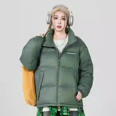 鸭鸭 舒适时尚百搭长袖羽绒服 男女同款 黑色