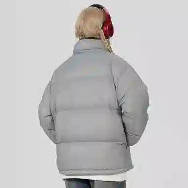 鸭鸭 舒适时尚百搭长袖羽绒服 男女同款 黑色