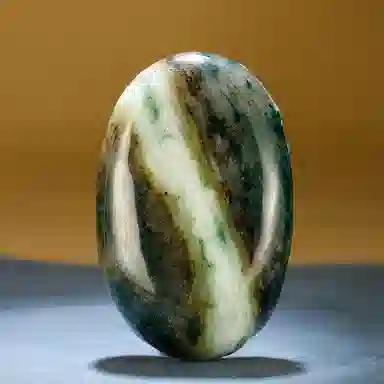 玉说  绶带鸟花朵天蓝绿白料 花前月下伉俪情深款 独山玉 玉石摆件雕件