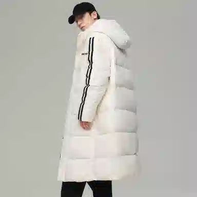 鸭鸭 户外运动通勤纯色经典加厚加绒防风抗寒锁温保暖性强重磅防风保暖可拆卸连帽潮流穿搭长款羽绒服 男女同款