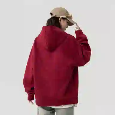 大卫贝肯 美式复古简约字母印花休闲宽松重磅百搭舒适连帽套头卫衣 男女同款