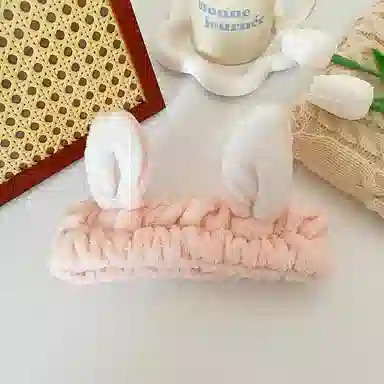 简应舒 洁面工具毛绒可爱发箍洗脸专用敷面膜用秋冬洗漱头套 法兰绒 发带 女款