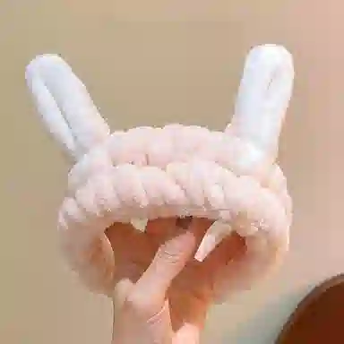 简应舒 洁面工具毛绒可爱发箍洗脸专用敷面膜用秋冬洗漱头套 法兰绒 发带 女款