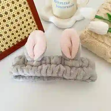 简应舒 洁面工具毛绒可爱发箍洗脸专用敷面膜用秋冬洗漱头套 法兰绒 发带 女款