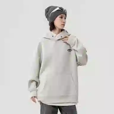 大卫贝肯 美式复古简约字母印花休闲宽松重磅百搭舒适连帽套头卫衣 男女同款