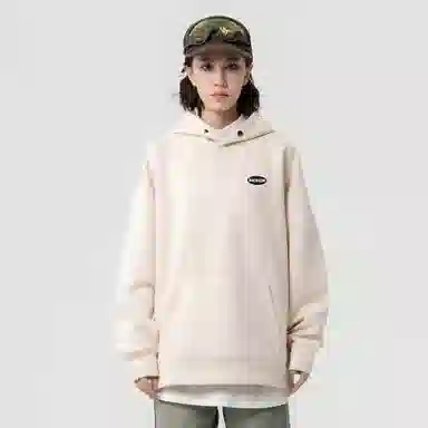 大卫贝肯 美式复古简约字母印花休闲宽松重磅百搭舒适连帽套头卫衣 男女同款