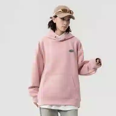 大卫贝肯 美式复古简约字母印花休闲宽松重磅百搭舒适连帽套头卫衣 男女同款